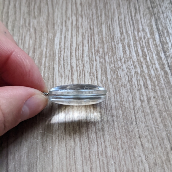 Dandelion seed resin pendant necklace - Picture 3 of 5